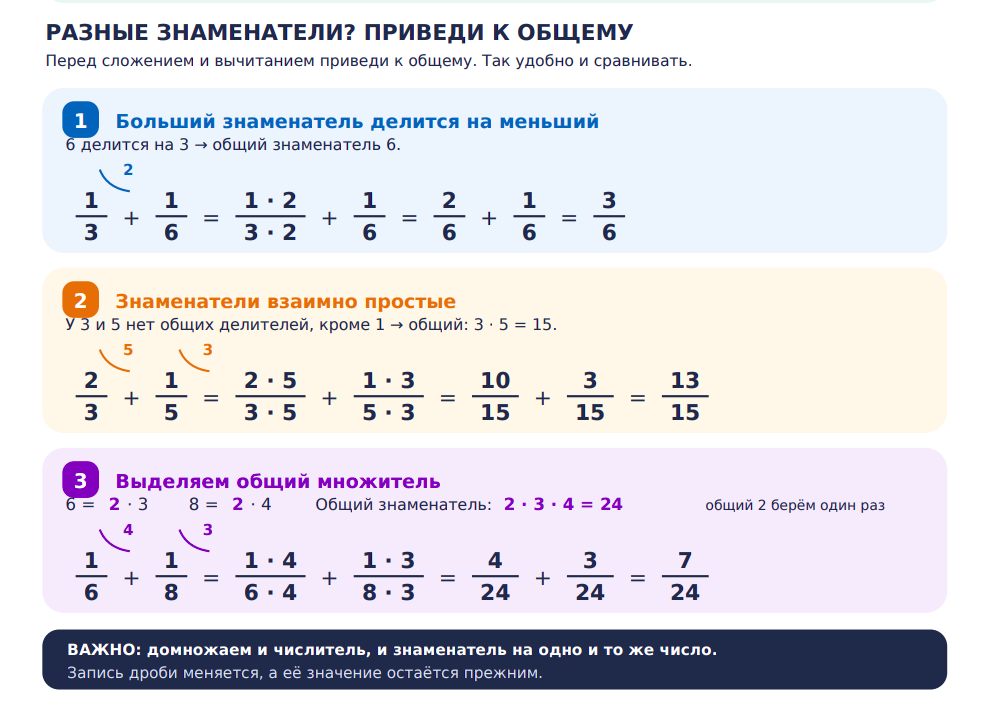 Конспект к уроку: обыкновенные дроби, страница 2